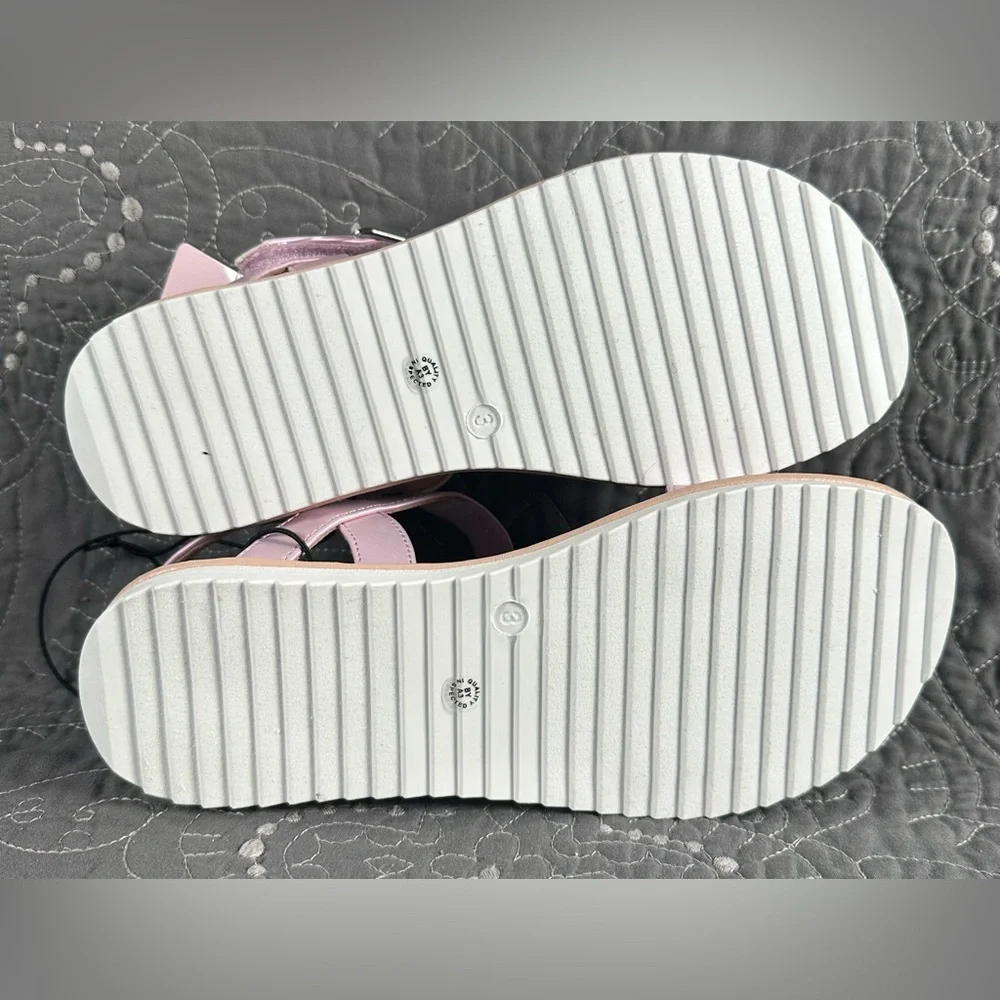 Christie & Jill Girls Purple Ava Ankle Strap Flat Sandals NWT Size 3